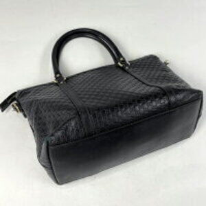 Gucci Shoulder Bag Leather Black Shima